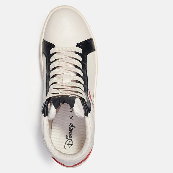 🥰 Disney X Coach Clip High Top Sneaker Cruella Motif Women - Picture 2 of 9